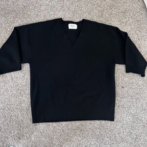 Aritzia Wilfred Free V Neck 2/3 Sleeve Sweater. Capsule. Boxy. Oversized. Office